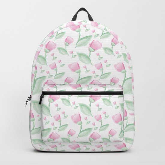 Watercolor tulips Backpack