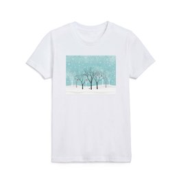 Snowy Winter Landscape Kids T Shirt