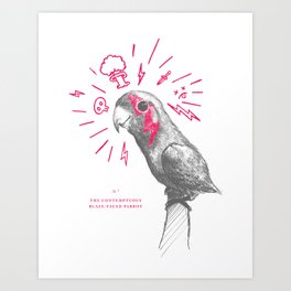 Contemptuous parrot Art Print