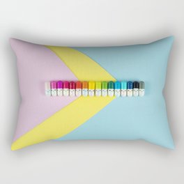 Happy little rainbow pills Rectangular Pillow