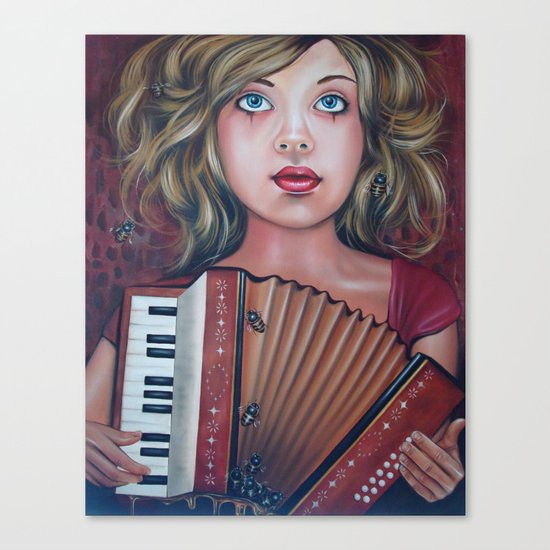 The Accordianist Canvas Print