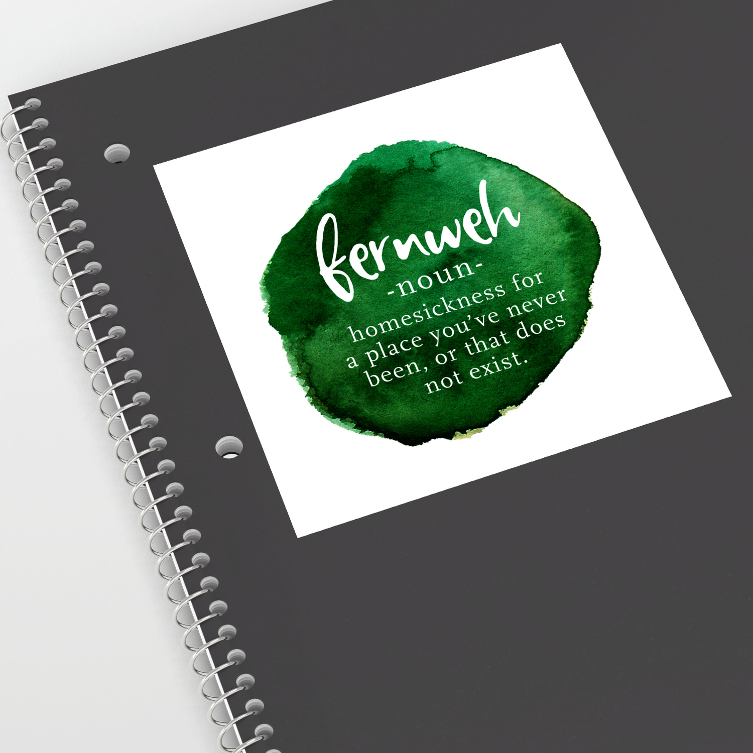 Fernweh Word Nerd Green Watercolor Sticker By Rubyandpearl Society6