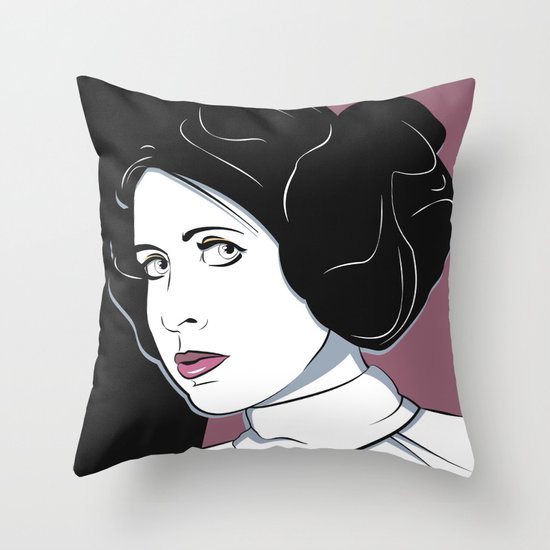 Princess Leia Pop Art Throw Pillow