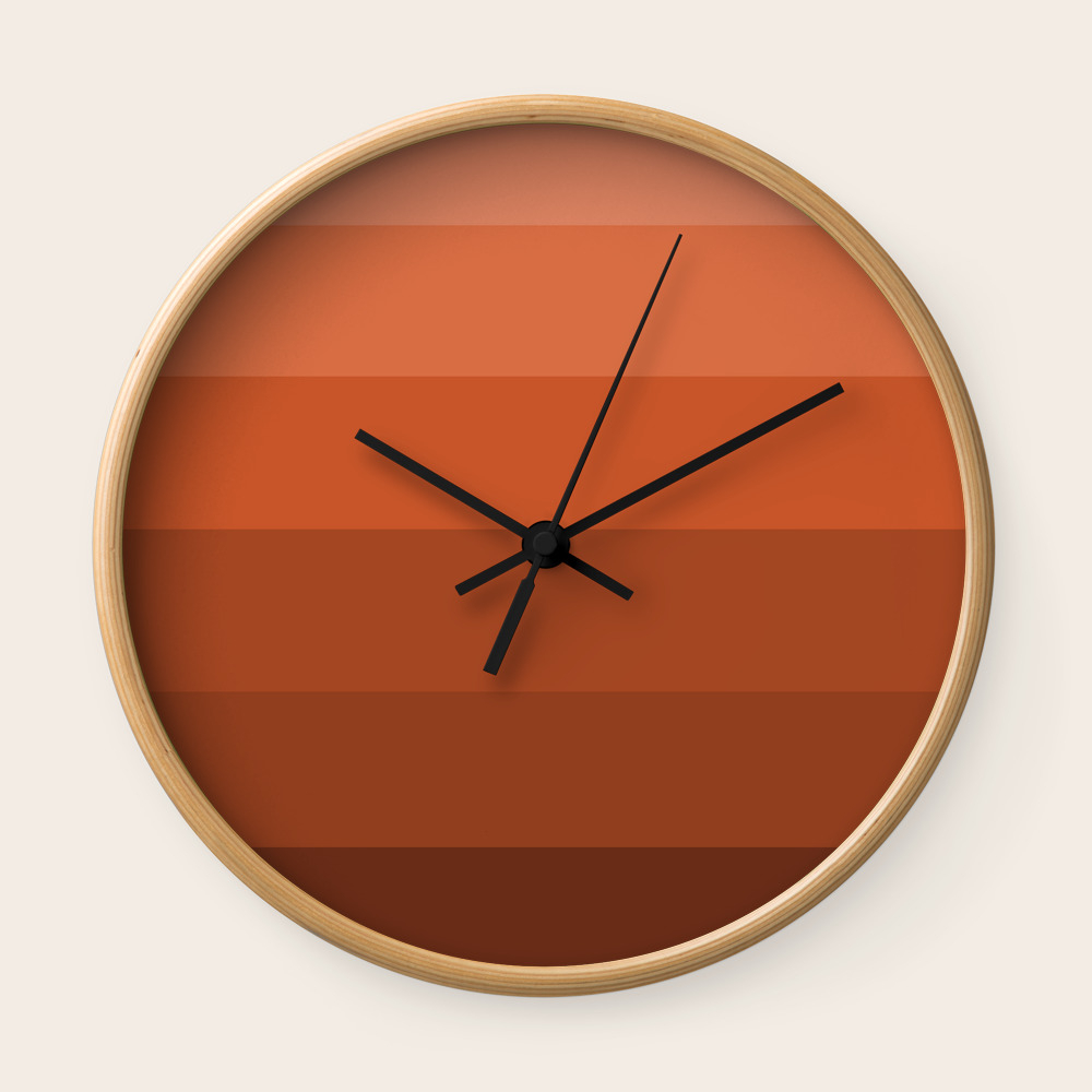 Earth Brown Shades Color Therapy Wall Clock By Desertsart Society6 Design blog focusing on beautiful interiors in all shades of turquoise and blue. earth brown shades color therapy wall clock by desertsart
