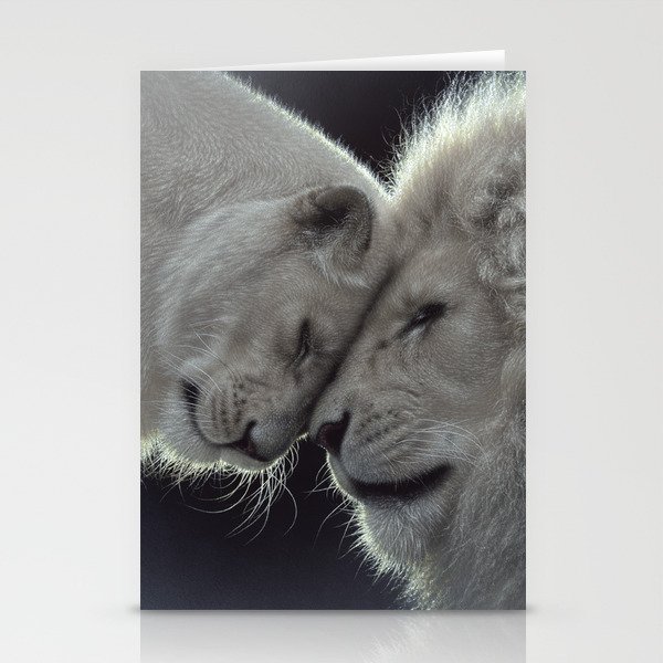 White Lion Love Stationery Cards