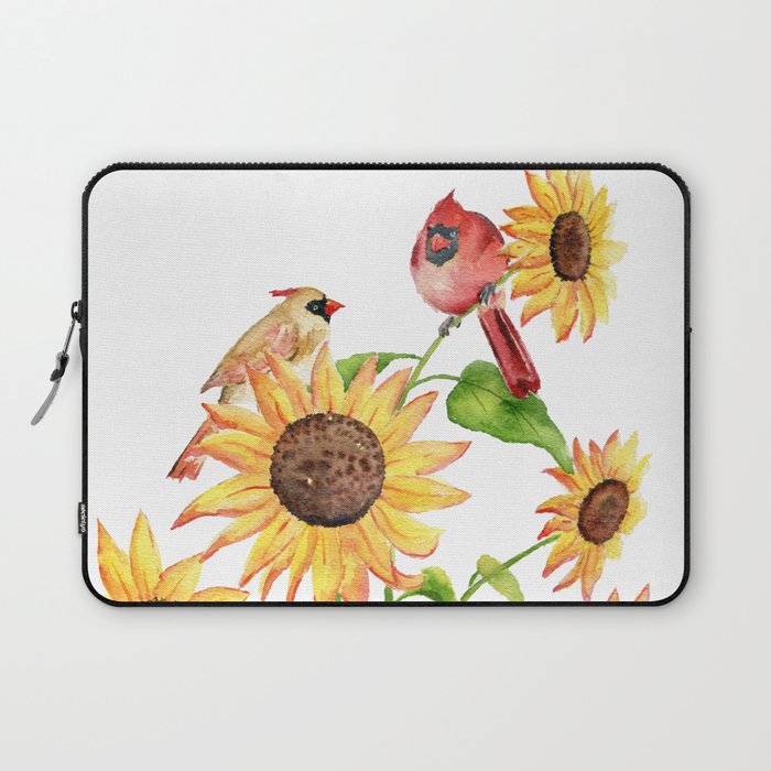 Cardinal and Sunflowers  Laptop Sleeve