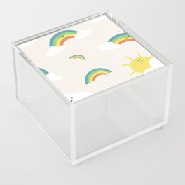 Smiling Sun and Rainbows Acrylic Box
