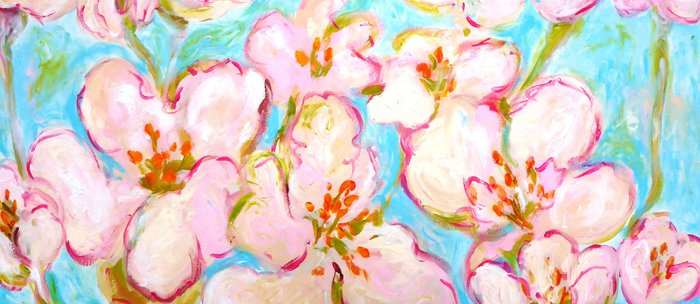 Cherry Blossom Painting By C Stefan Artstudio29 Coffee Mug By