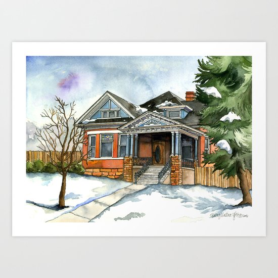 Vintage Winter Art Print
