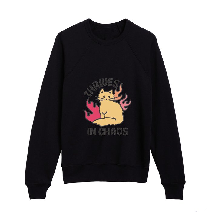 THRIVES IN CHAOS Kids Crewneck