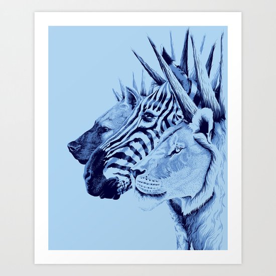 Mohawks of the Wild Kingdom Art Print