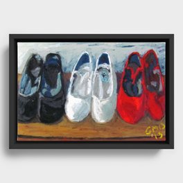 Zapatos de Flamenca Framed Canvas