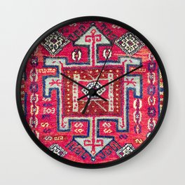 Malatya  Antique Kurdish Turkish Rug Print Wall Clock