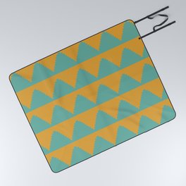 Geometric Pyramid Pattern IX Picnic Blanket