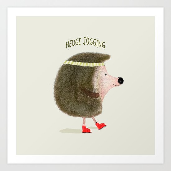 hedge jogging Art Print