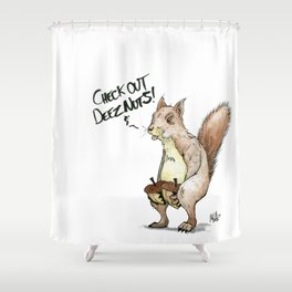 A Sassy Squirrel Shower Curtain