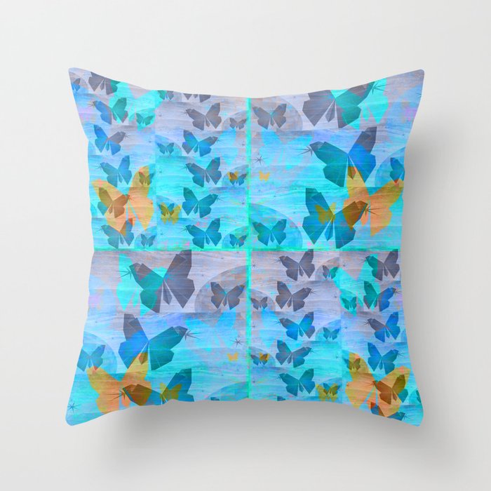 Simple Butterfly Geometric Print Throw Pillow