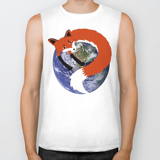Fox in the Universe Biker Tank