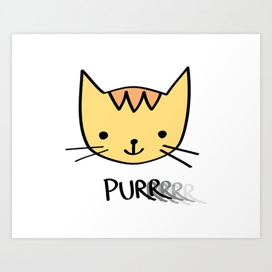Purrrrrrring with Thunder the Kitten Art Print