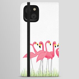 Cuban Pink Flamingos iPhone Wallet Case