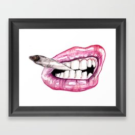 Juicy Lip Framed Art Print