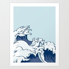 The Great Kanagawa Japanese Wave Art Print