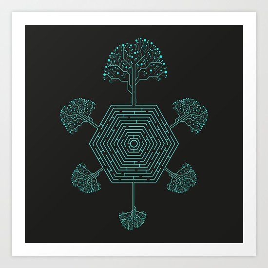 Natural Maze Art Print
