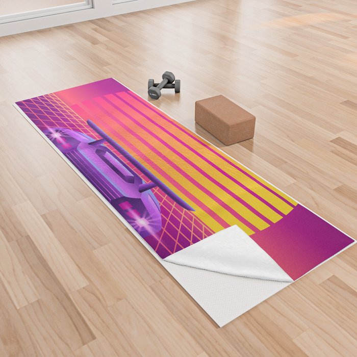 Synthwave 80s Yoga Towel