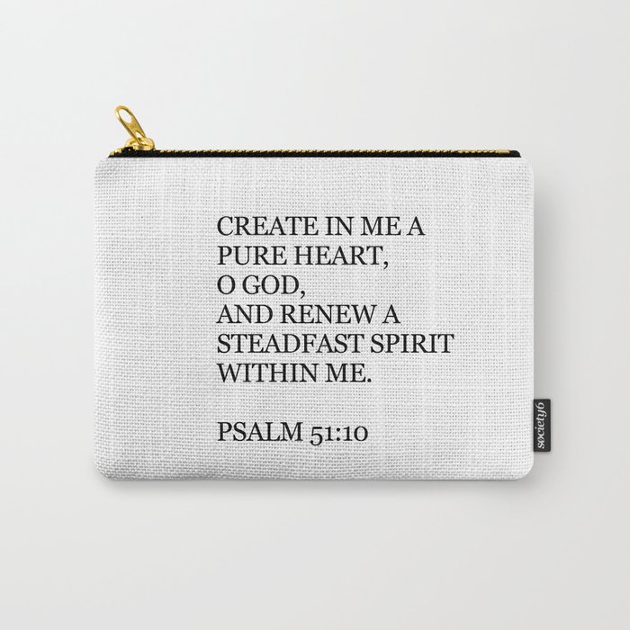 Psalm 51:10 Carry-All Pouch