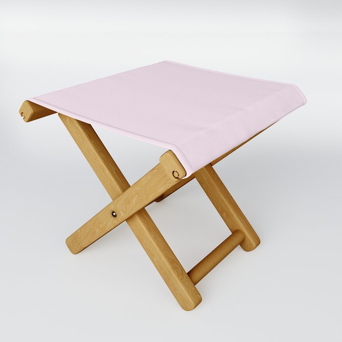 Ultra Pale Pastel Pink Solid Color Hue Shade - Patternless Folding Stool