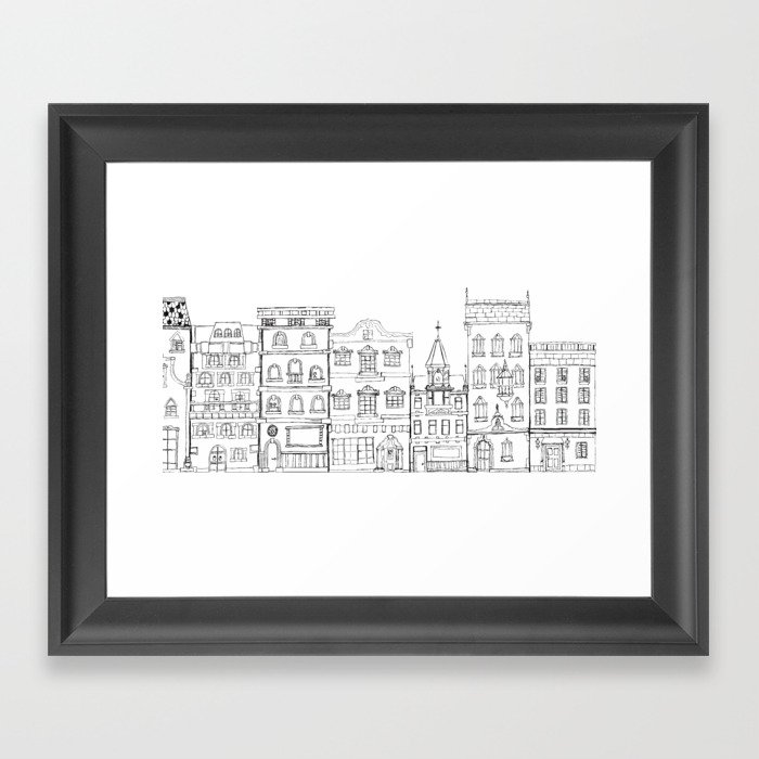 Quirky Houses Framed Art Print