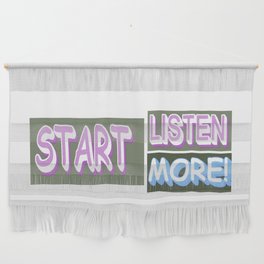 Cute Expression Design "Listen More". Buy Now Wall Hanging