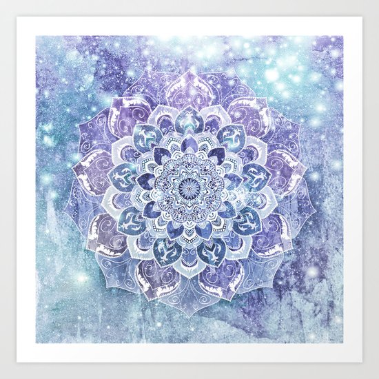 FREE YOUR MIND in Blue Art Print