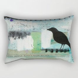 Blackbird singing Rectangular Pillow