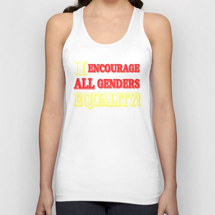 "ALL GENDERS EQUALITY" Cute Expression Design. Buy Now Tank Top