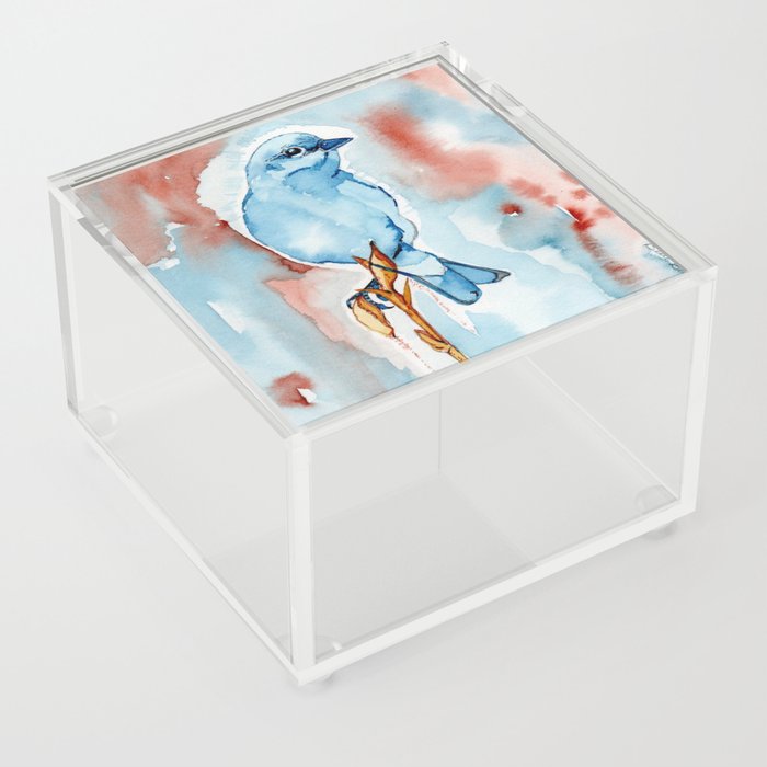 Morning Blue Bird Acrylic Box
