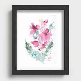 Abstract Poppies Recessed Framed Print