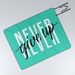 Never Give Up Picnic Blanket