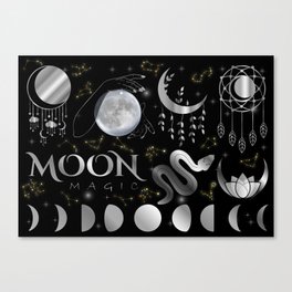 Occult Mystic Moon magic Canvas Print