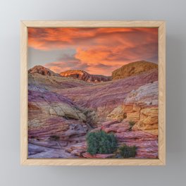 Sunset 0094 - Valley of Fire State Park, Nevada Framed Mini Art Print