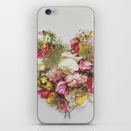 Heart shaped flowers iPhone Skin