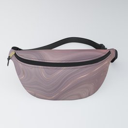 Muted Purple Rose Gold Agate Geode Luxury Fanny Pack