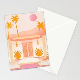 Palm Springs Home – Tangerine Stationery Card