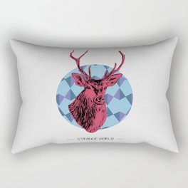 Strange world / crazy Deer Rectangular Pillow