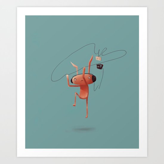 Rabbit Listening Art Print