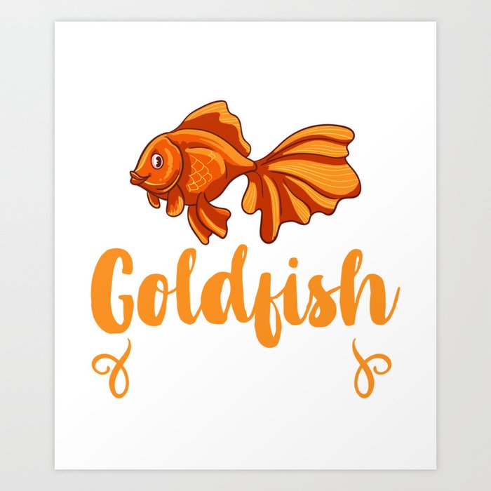 Goldfish Oranda Tank Food Bowl Aquarium Art Print