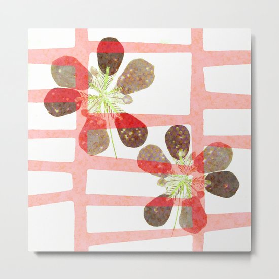 caged flowers Metal Print