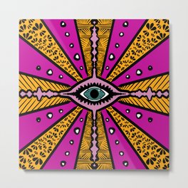 Colourful Evil Eye Metal Print