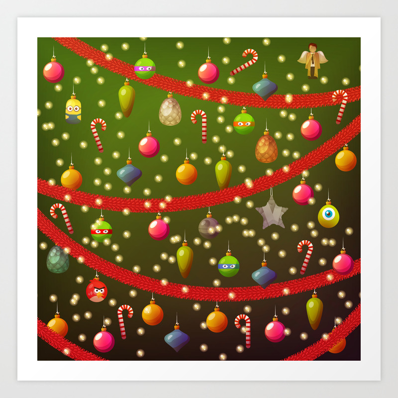 Look At These Christmas Decorations Art Print By Picaae Society6