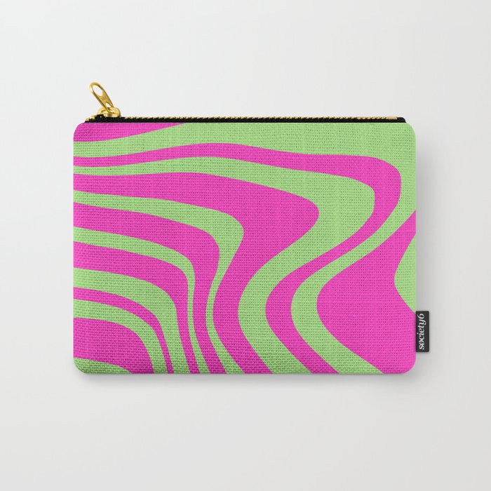 Neon green and fushia swirls Carry-All Pouch